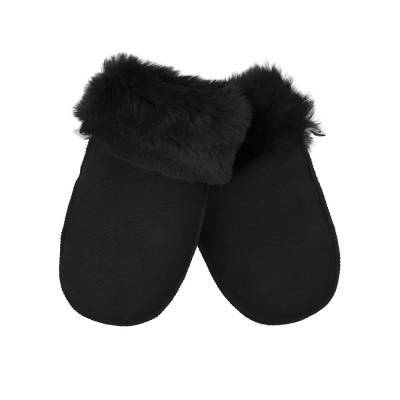 Children Shearling Mittens, Black